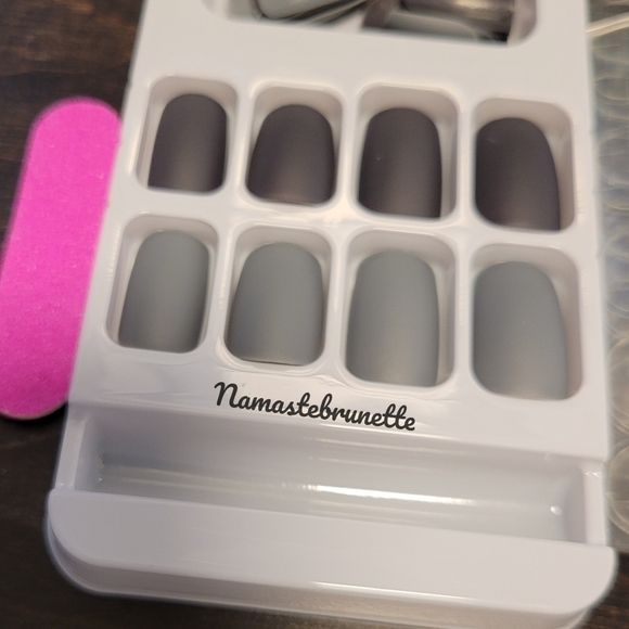 2/$16 Gray Ombre Coffin Press On Nails - Picture 10 of 12